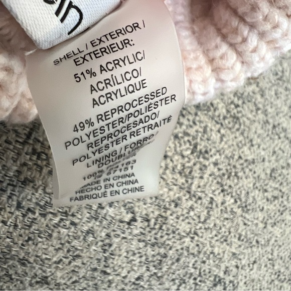 Calvin Klein Pink Knit Beanie Fleece Lined Hat One Size OS Soft Cozy Winter - Picture 5 of 5